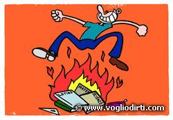 bruciare libri